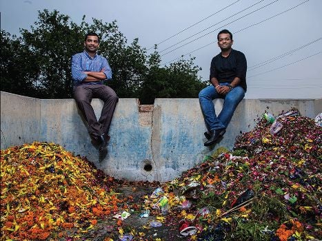 Ankit Agarwal with his friend Karan Rastogi