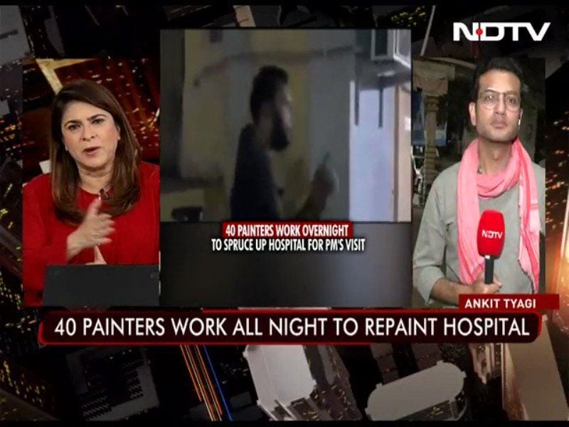 Ankit Tyagi while reporting the 2022 Morbi bridge collapse incident