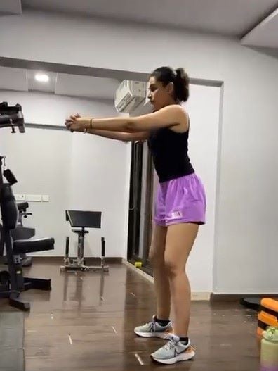 Ankita Goraya at the gym