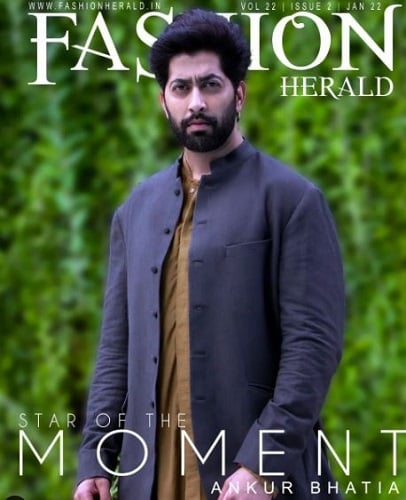 Ankur Bhatia featured on the Fashion Herald magazine cover