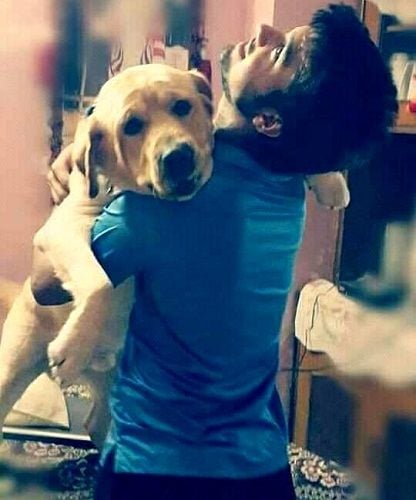 Ankush Bains loves dogs