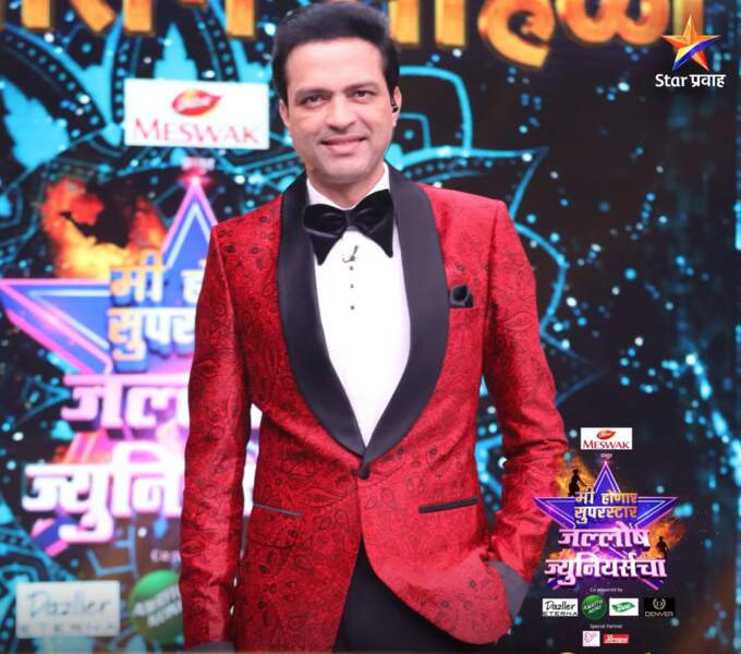 Ankush Chaudhari on the set of Me Honar Superstar: Jallosh Dance Cha