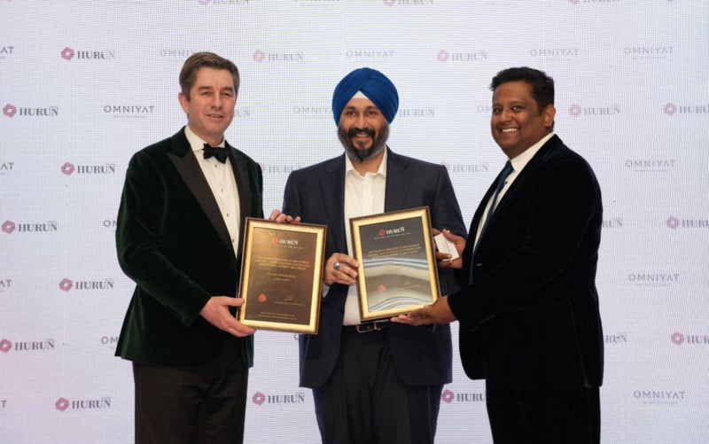 Anmol Singh Jaggi while receiving his award
