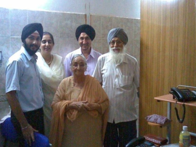 Anmol Singh Jaggi with his family at the inauguration day of Gensol Engineering Ltd.