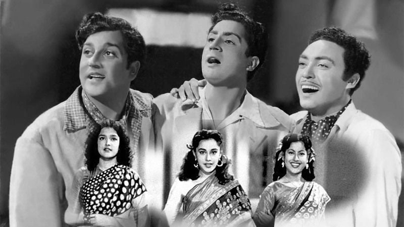 Anoop Kumar (extreme right) in a still of the film Dekh Kabira Roya