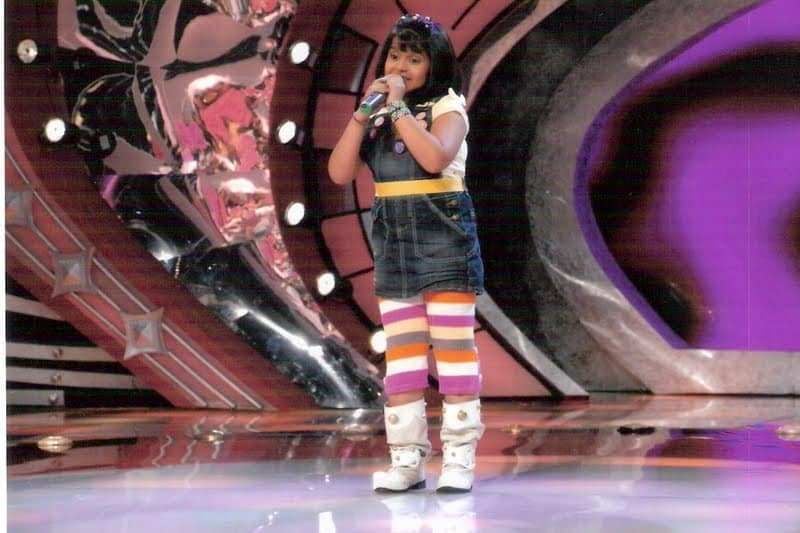 Antara Nandy in a still from the reality show Sa Re Ga Ma Pa L’il Champs (2009)