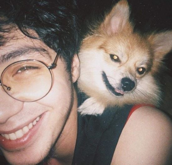 Anthony Jennings with his pet