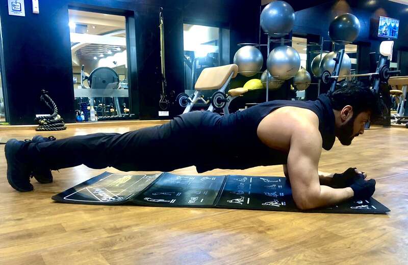 Anubhav Mohanty in a gym