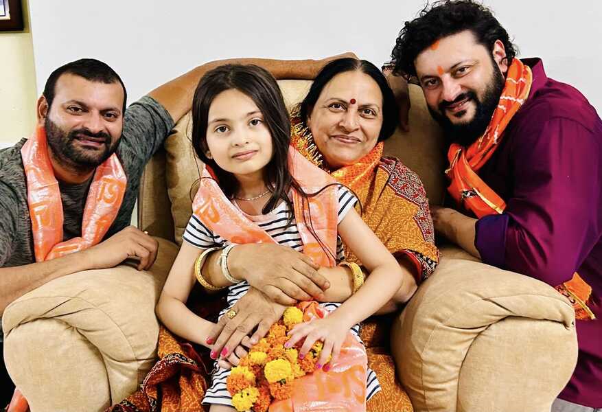 Anubhav Mohanty with his family