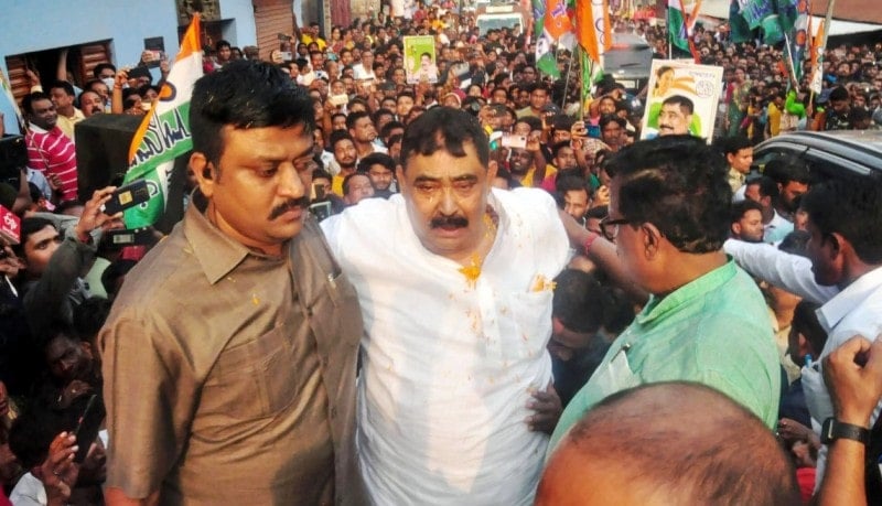 Anubrata Mondal during a rally in West Bengal