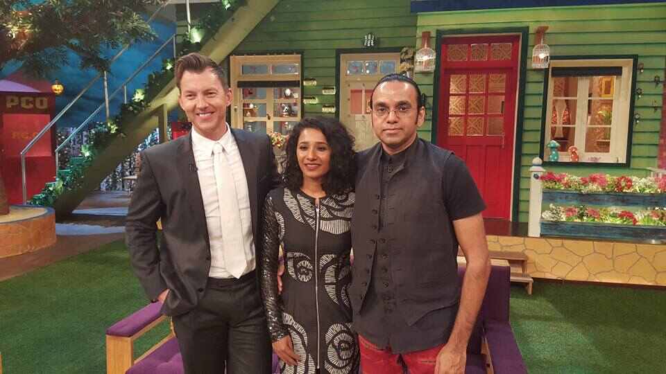 Anupam Sharma with the cast of UnIndian (2015)