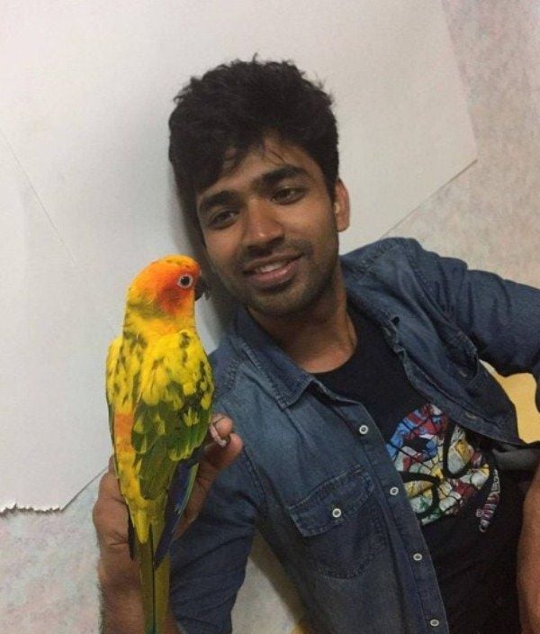 Anupam Tripathi with his pet, Romeo