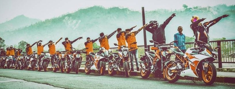 Anurag Dobhal with his Brosena on a bike tour to Haridwar