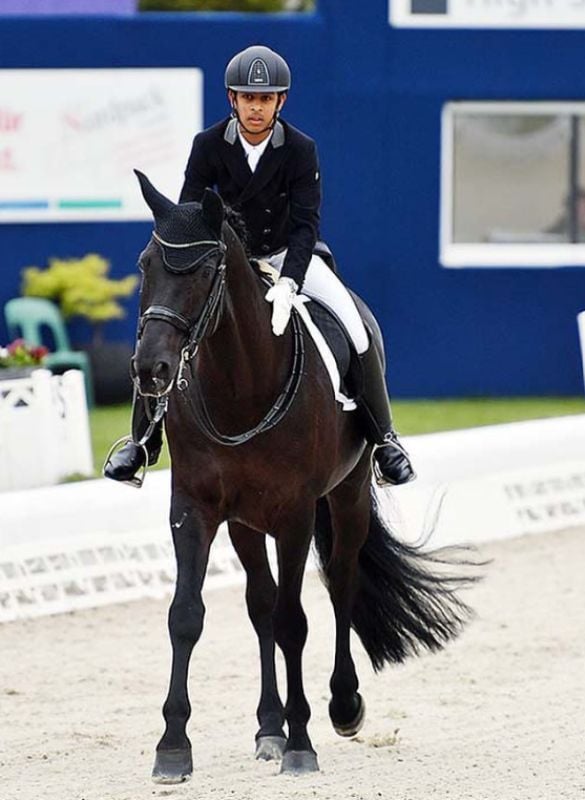 Anush Agarwalla with his horse, Loro Piano