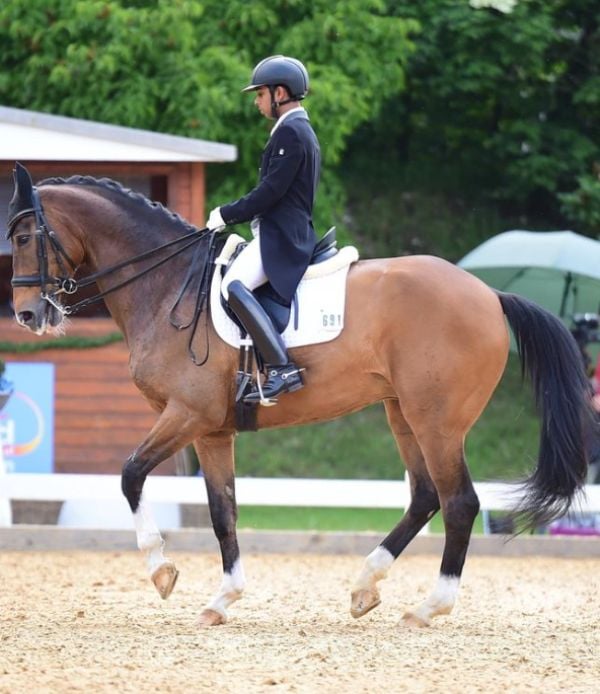 Anush Agarwalla with his horse, Manni