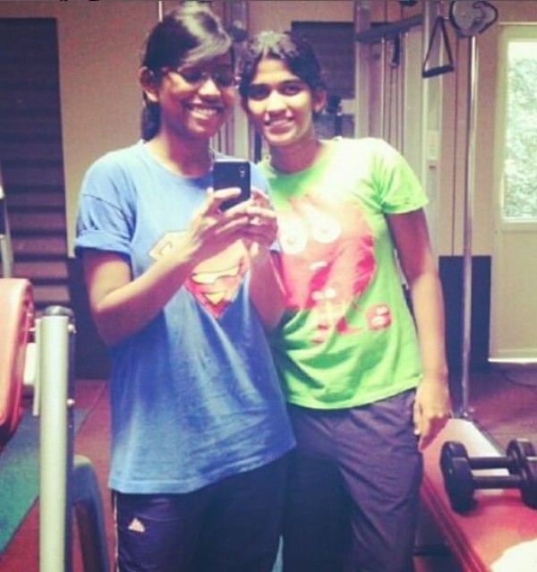 Anusha Rao in the gym