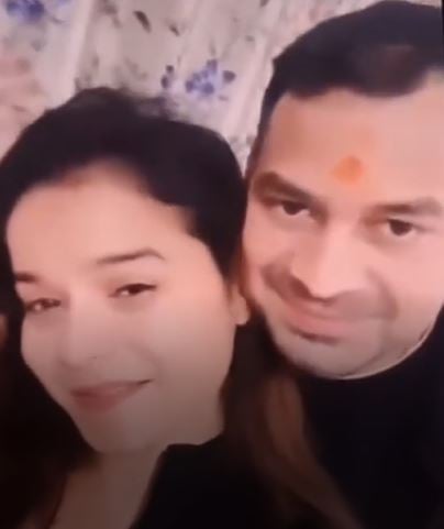 Anushka Yadav with Tej Pratap Yadav
