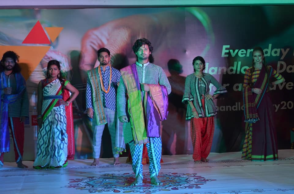 Anvesh Michael walking the ramp in a fashion show