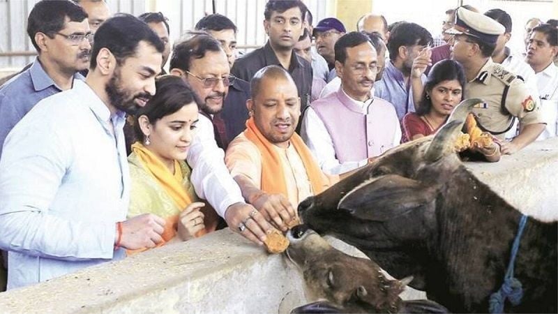 Aparna with Yogi Adityanath