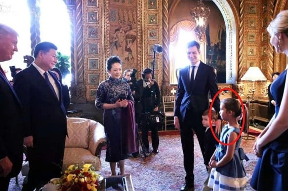 Arabella Rose Kushner while singing a song in Mandarin while attending a Lunar New Year party at the Chinese embassy