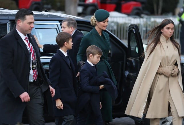 Arabella Rose Kushner with her mother and siblings at her grandfather Donald Trump‘s 2025 presidential inauguration