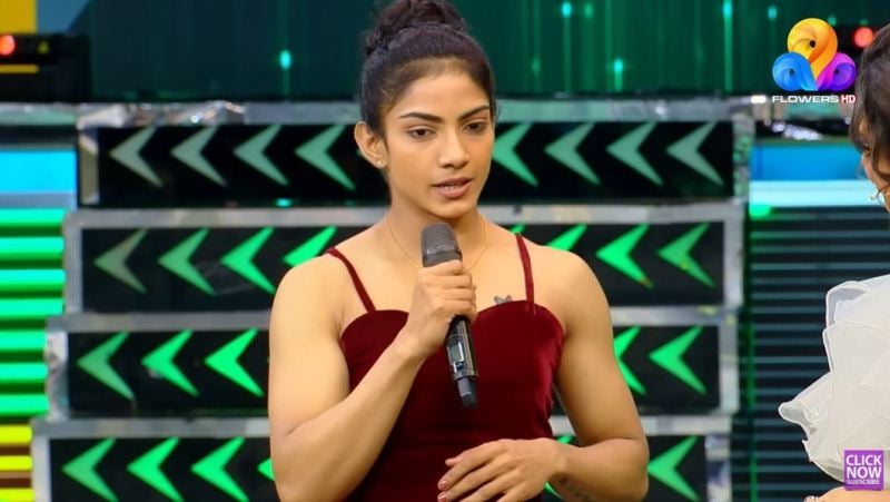 Arathy Krishna in a still from the reality show 