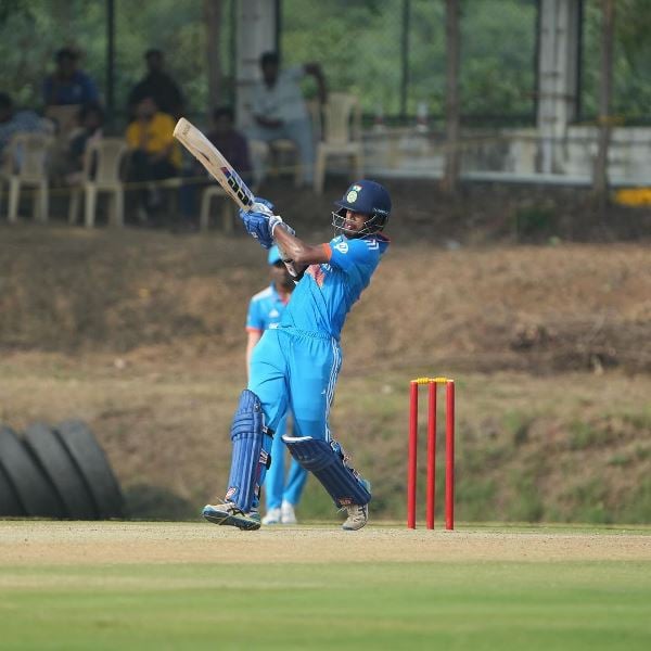 Aravelly Avanish during U-19 quadrangular series