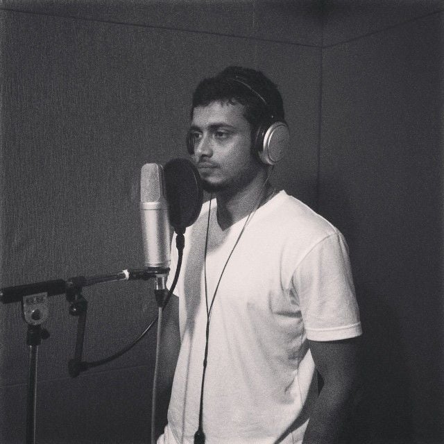 Aravind KP as a voice dubbing artist 