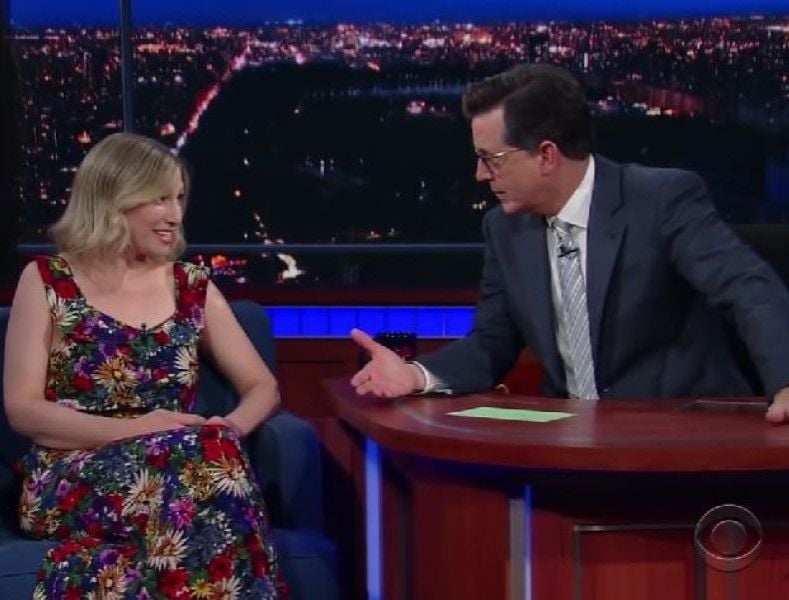 Ari Graynor in a still from The Late Show with Stephen Colbert
