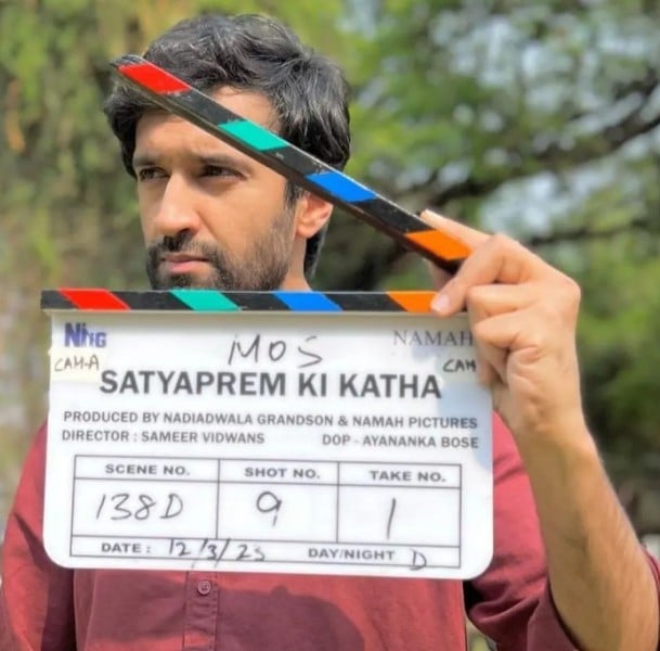 Arjun Aneja during the shoot of Satyaprem Ki Katha