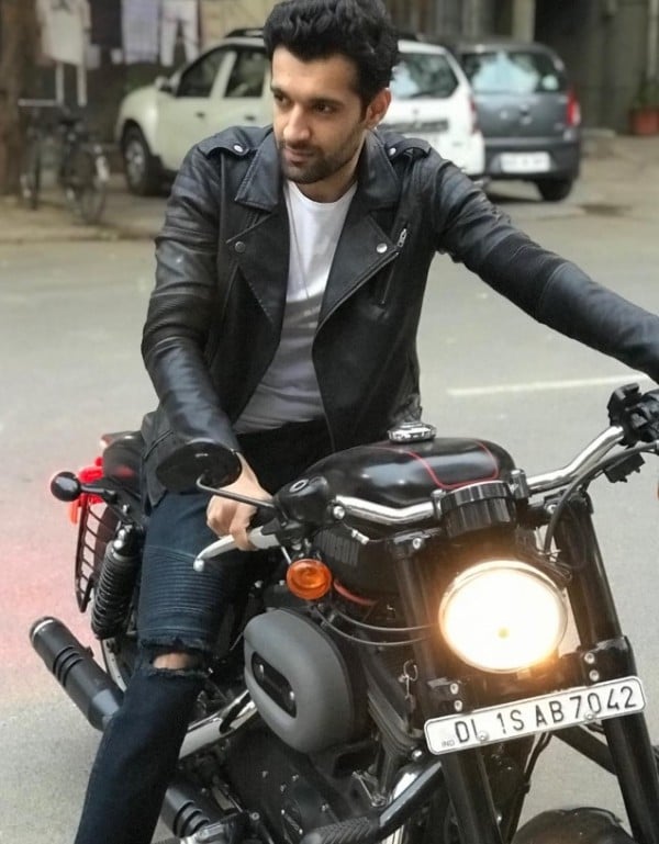 Arjun Aneja riding a motorcycle