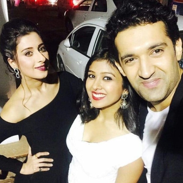 Arjun Aneja (right) with Cheshta Bhagat (left)