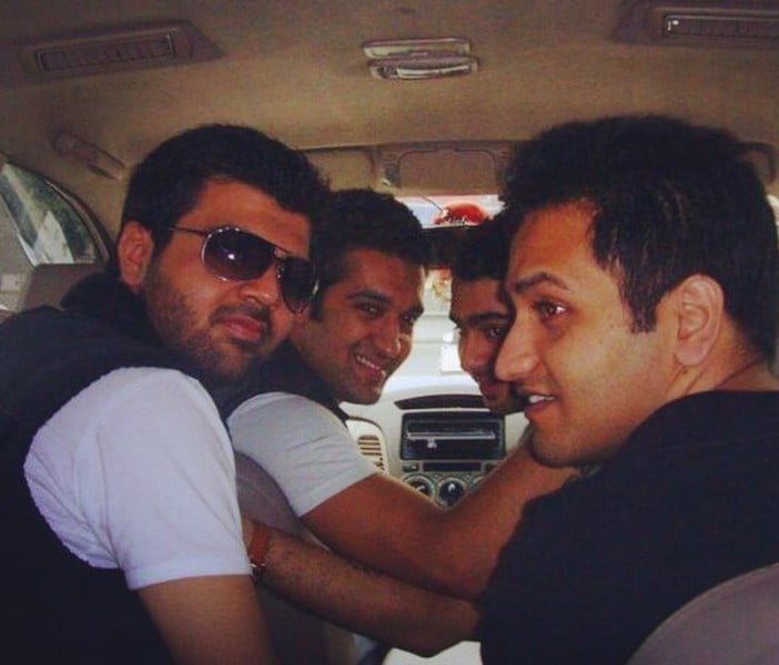 Arjun Aneja (second from left) during his early days in Mumbai