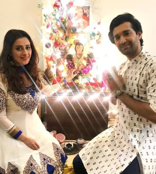 Arjun Aneja with Cheshta Bhagat (left)