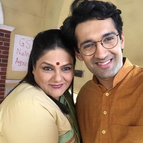 Arjun Aneja with Guddi Maruti (left) during the shoot of a TV episode