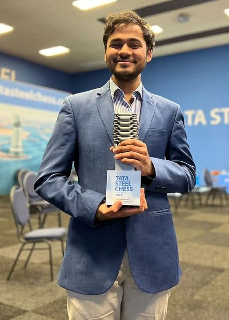 Arjun Erigaisi after winning Tata Steel Challengers 2022