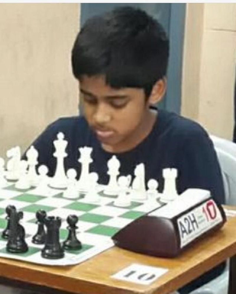 Arjun Erigaisi as a child