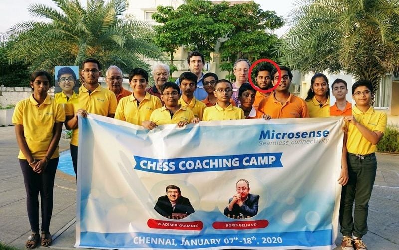Arjun Erigaisi attends MicroSense Kramnik Gelfand Programme 2020