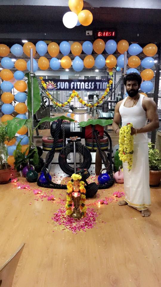 Arjun Gowda in the gym