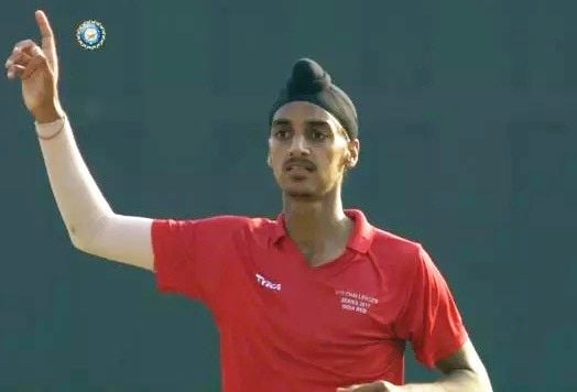 Arshdeep Singh while playing for India Red