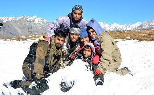 Arun Antony Onisseril with his friends