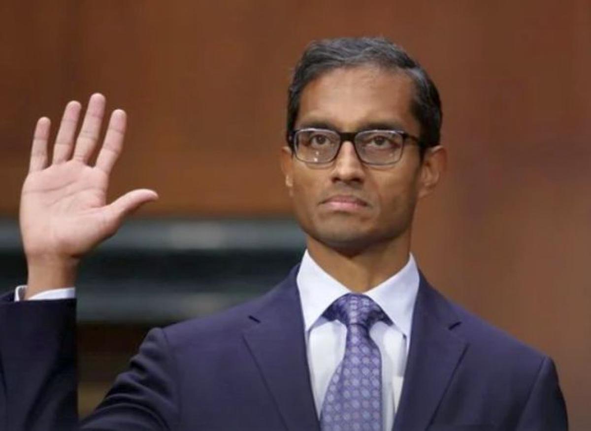 Arun Subramanian taking oath as an American judge