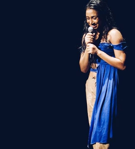 Arundhati Garnaik performing on a stage during The Kamshet Project