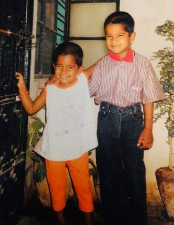 Arundhati Reddy with her brother
