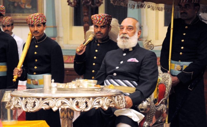 Arvind Singh Mewar during a business meeting