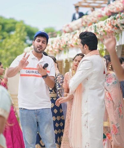 Arvindr Khaira on the sets of a music video