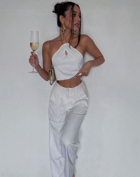 Aryaana Gandhi drinking champagne