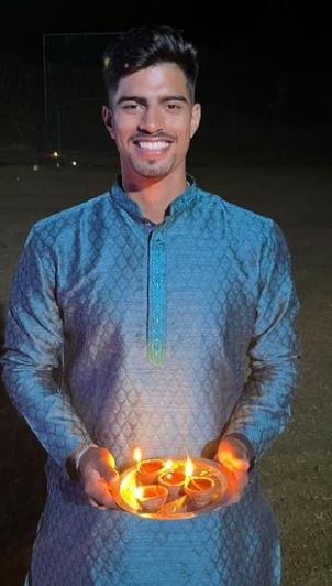 Aryan Dutt celebrating Diwali
