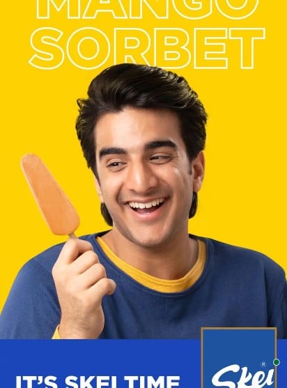 Aryan Kathuria while promoting an ice cream brand in a television commercial