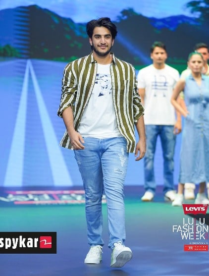 Aryan Kathuria while walking the ramp at a fashion show